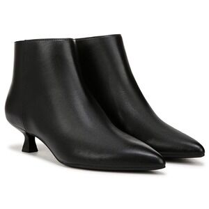 LifeStride Maya Womens Black Faux Leather Ankle Bootie Kitten Heel 8.5W Wide new